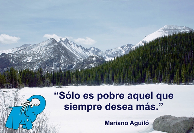 Una Enseñanza de Mariano Aguiló sobre La Pobreza, en La Frase del Día del Elefante Azul de Avilés